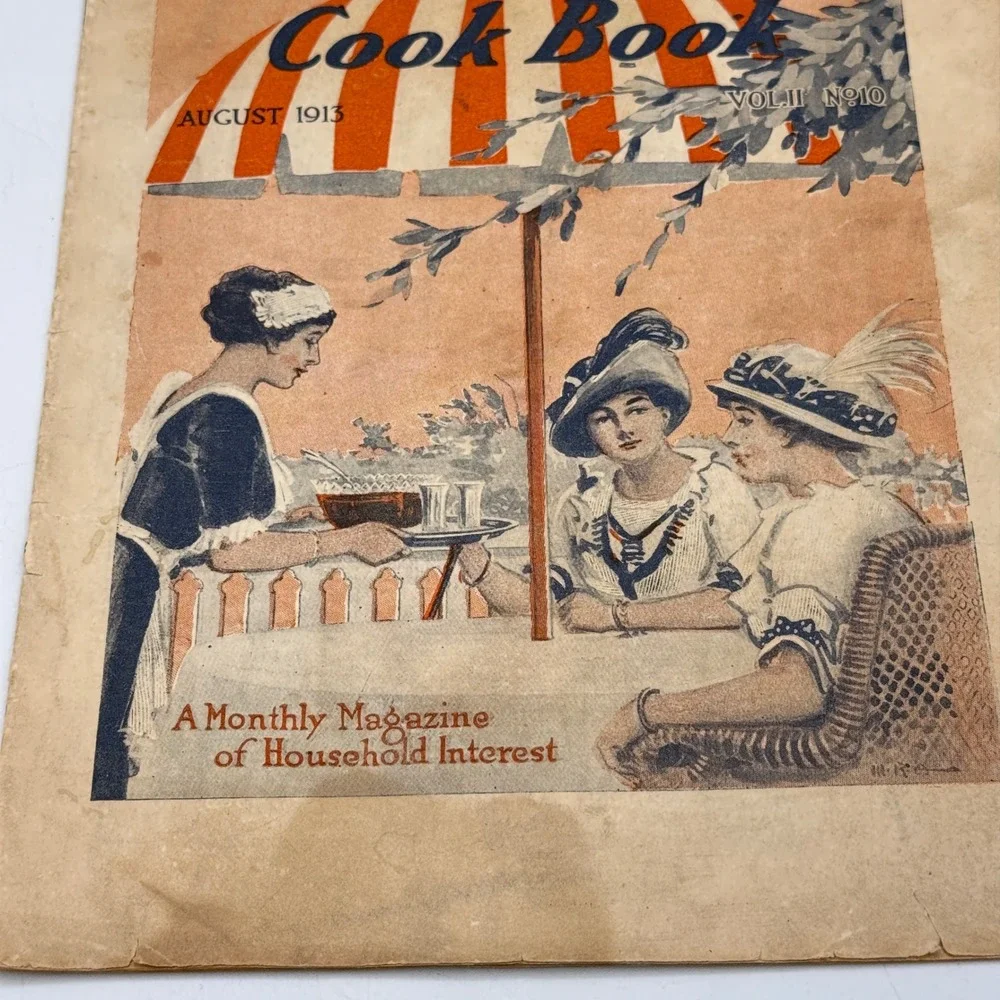 Armour's Monthly Cook Book Magazine August 1913 Vol II No 10 Tan Edwardian
